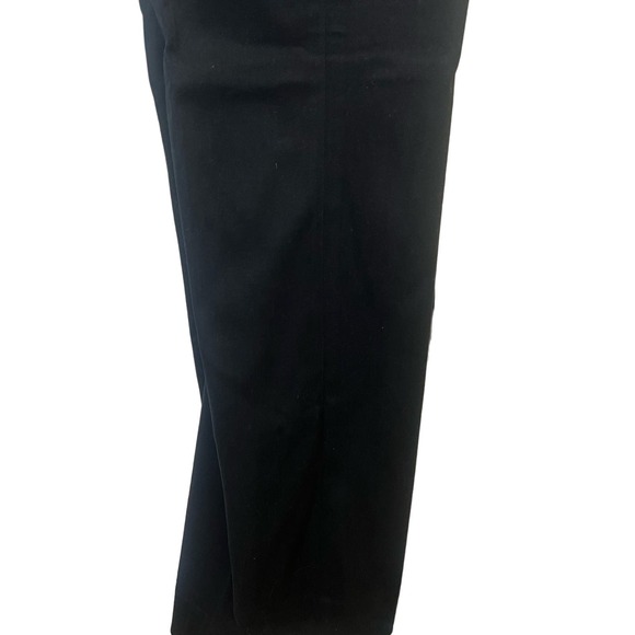 Anthropologie Elevenses Embroidered Black Slacks Size 6 Side Zip Straight Leg - Picture 9 of 16